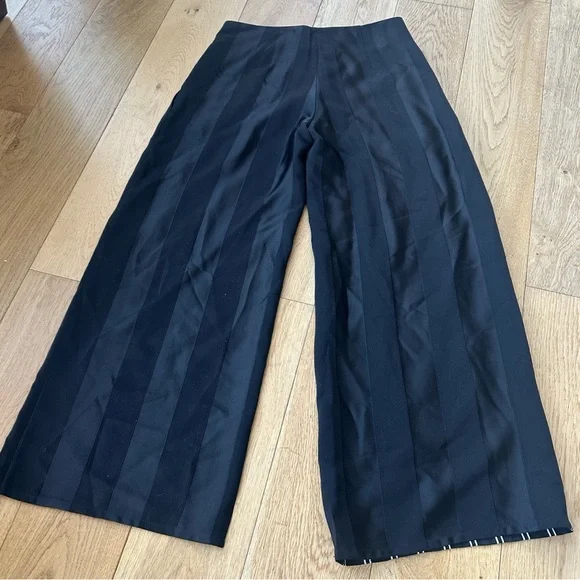 Esteban Cortazar Paris Wide-Leg Stripe Panel Pants – Size 38 (US 6) – EUC - Picture 6 of 11